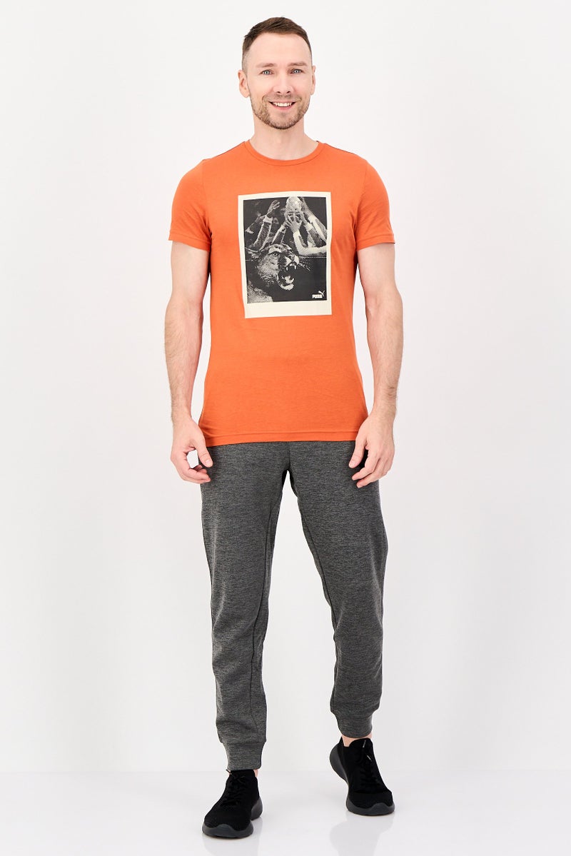 PUMA Men Slim Fit Short Sleeve Outdoor T-shirt, Rust - Image 3